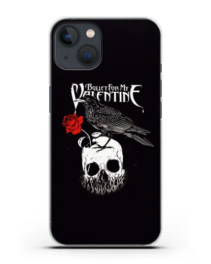 Чехол Bullet for my Valentine с изображением ворон и череп силиконовый для iPhone 13 Mini