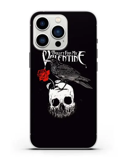 Чехол Bullet for my Valentine с изображением ворон и череп силиконовый для iPhone 13 Pro