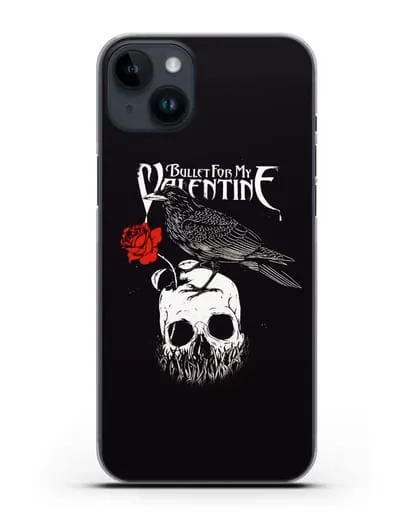 Чехол Bullet for my Valentine с изображением ворон и череп силиконовый для iPhone 14 Plus
