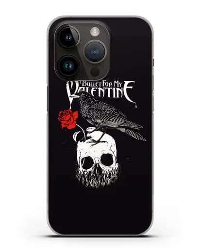 Чехол Bullet for my Valentine с изображением ворон и череп силиконовый для iPhone 14 Pro