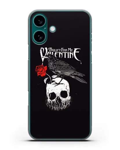 Чехол Bullet for my Valentine с изображением ворон и череп силиконовый для iPhone 16 Plus