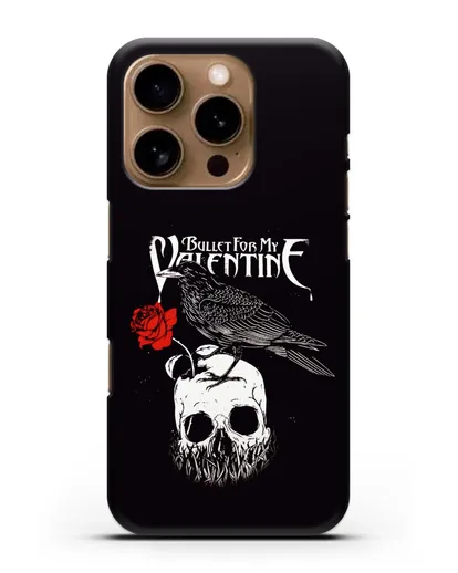 Чехол Bullet for my Valentine с изображением ворон и череп силиконовый для iPhone 16 Pro