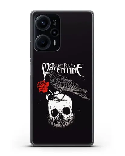 Чехол Bullet for my Valentine с изображением ворон и череп силиконовый для Xiaomi Poco F5