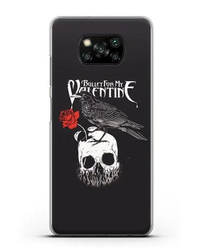 Чехол Bullet for my Valentine с изображением ворон и череп силиконовый для Xiaomi Poco X3