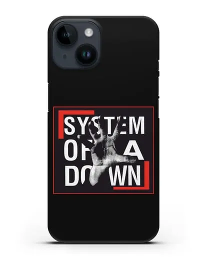 Чехол с надписью System of a Down силиконовый для iPhone 14