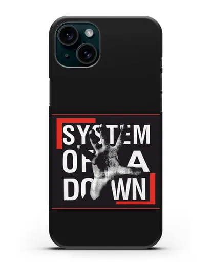 Чехол с надписью System of a Down силиконовый для iPhone 15 Plus