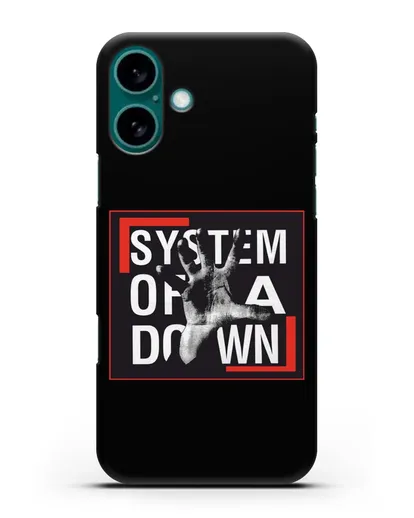 Чехол с надписью System of a Down силиконовый для iPhone 16 Plus