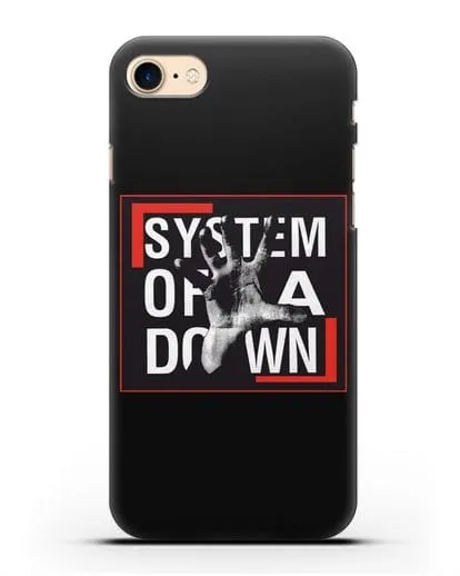 Чехол с надписью System of a Down силиконовый для iPhone 8