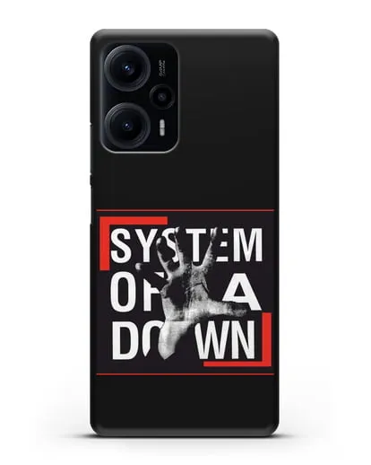 Чехол с надписью System of a Down силиконовый для Xiaomi Poco F5