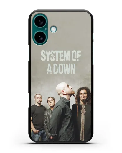 Чехол с изображением участников группы System of a Down силиконовый для iPhone 16 Plus