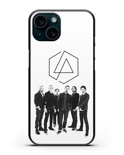 Чехол с фотографией группы Linkin Park силиконовый для iPhone 15