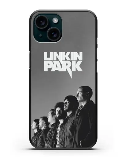 Чехол с изображением группы Linkin Park силиконовый для iPhone 15