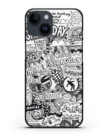 Чехол с картинкой Green Day силиконовый для iPhone 14