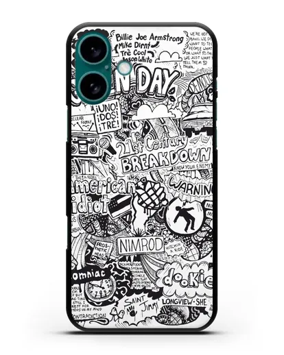Чехол с картинкой Green Day силиконовый для iPhone 16 Plus