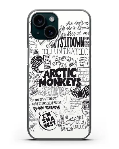 Чехол Arctic Monkeys Комикс силиконовый для iPhone 15