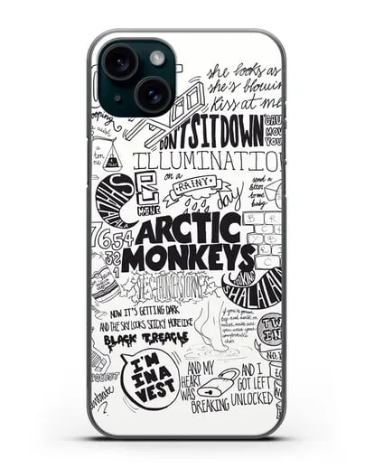 Чехол Arctic Monkeys Комикс силиконовый для iPhone 15 Plus