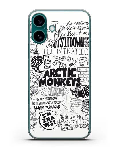 Чехол Arctic Monkeys Комикс силиконовый для iPhone 16 Plus