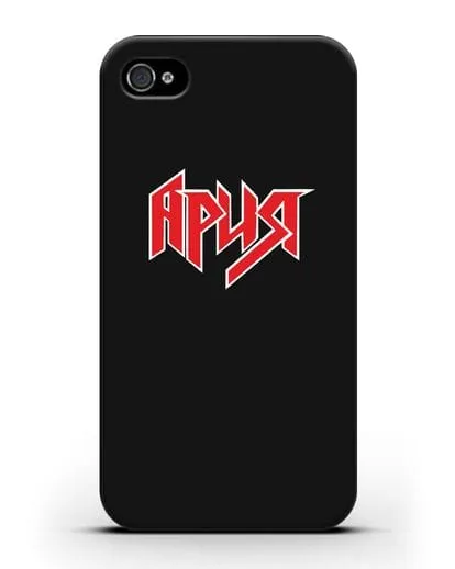 Чехол с логотипом Ария силиконовый для iPhone 4/4s