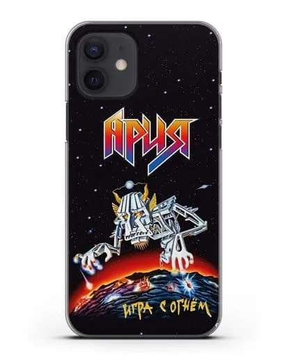 Чехол Ария с изображением альбома Игра с огнём силиконовый для iPhone 12