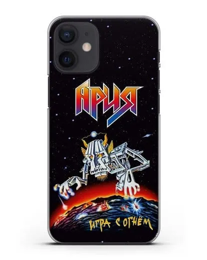 Чехол Ария с изображением альбома Игра с огнём силиконовый для iPhone 12 mini