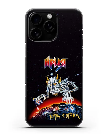 Чехол Ария с изображением альбома Игра с огнём силиконовый для iPhone 16 Pro Max