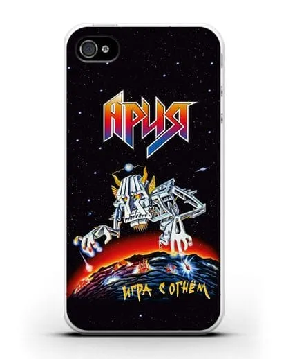 Чехол Ария с изображением альбома Игра с огнём силиконовый для iPhone 4/4s