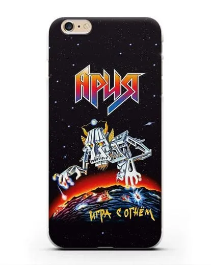Чехол Ария с изображением альбома Игра с огнём силиконовый для iPhone 6 Plus
