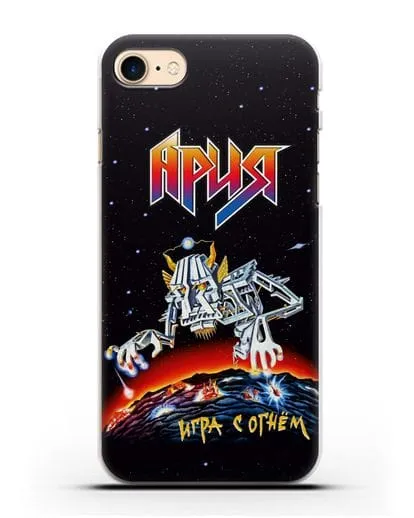 Чехол Ария с изображением альбома Игра с огнём силиконовый для iPhone 8