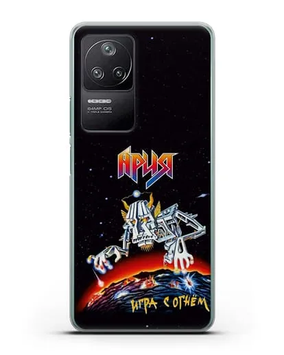 Чехол Ария с изображением альбома Игра с огнём силиконовый для Xiaomi Poco F4