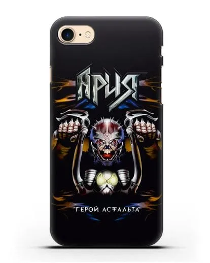 Чехол Ария с изображением альбома Герой асфальта силиконовый для iPhone 8