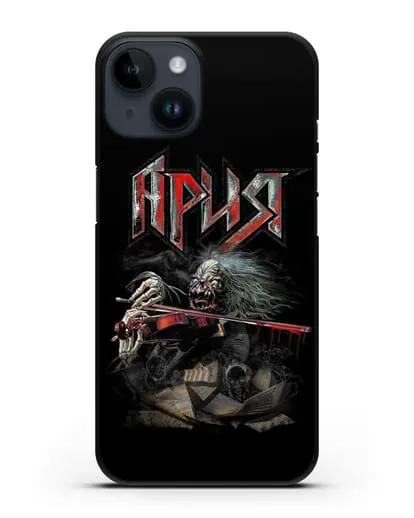 Чехол с иллюстрацией группы Ария силиконовый для iPhone 14