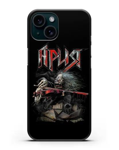 Чехол с иллюстрацией группы Ария силиконовый для iPhone 15