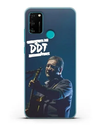 Чехол с логотипом ДДТ и фотографией Юрия Шевчука силиконовый для Honor 9A