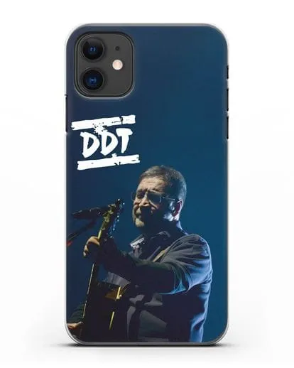 Чехол с логотипом ДДТ и фотографией Юрия Шевчука силиконовый для iPhone 11