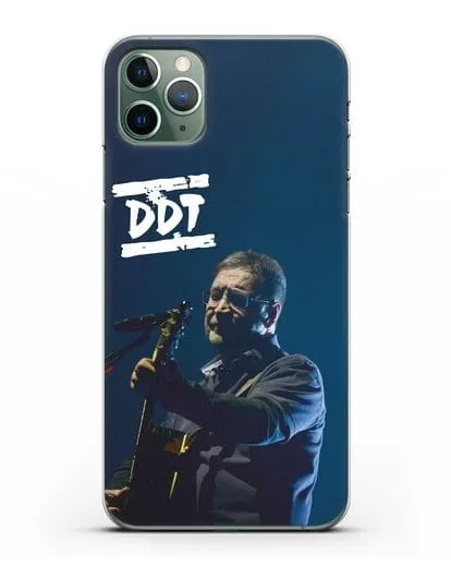 Чехол с логотипом ДДТ и фотографией Юрия Шевчука силиконовый для iPhone 11 Pro