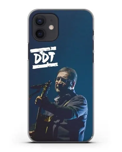 Чехол с логотипом ДДТ и фотографией Юрия Шевчука силиконовый для iPhone 12