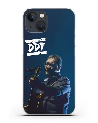 Чехол с логотипом ДДТ и фотографией Юрия Шевчука силиконовый для iPhone 13 Mini