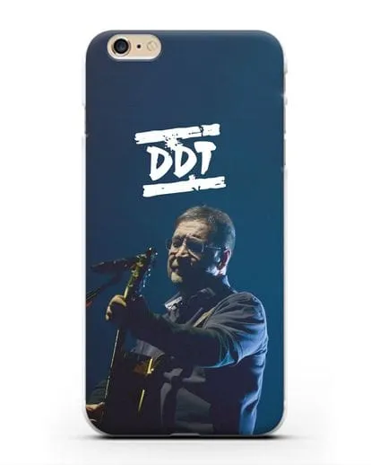 Чехол с логотипом ДДТ и фотографией Юрия Шевчука силиконовый для iPhone 6 Plus