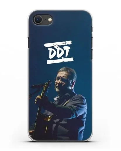 Чехол с логотипом ДДТ и фотографией Юрия Шевчука силиконовый для iPhone SE 2020