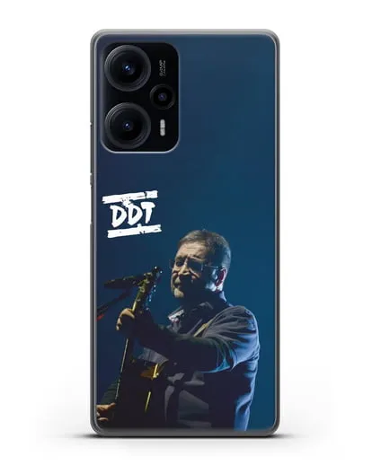 Чехол с логотипом ДДТ и фотографией Юрия Шевчука силиконовый для Xiaomi Poco F5