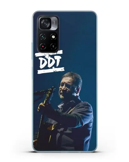 Чехол с логотипом ДДТ и фотографией Юрия Шевчука силиконовый для Xiaomi Poco M4 Pro 5G