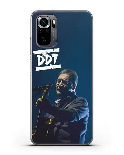 Чехол с логотипом ДДТ и фотографией Юрия Шевчука силиконовый для Xiaomi Poco M5s