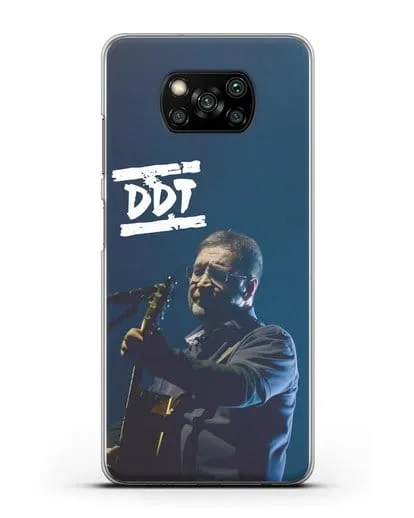 Чехол с логотипом ДДТ и фотографией Юрия Шевчука силиконовый для Xiaomi Poco X3