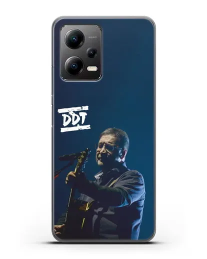 Чехол с логотипом ДДТ и фотографией Юрия Шевчука силиконовый для Xiaomi Poco X5