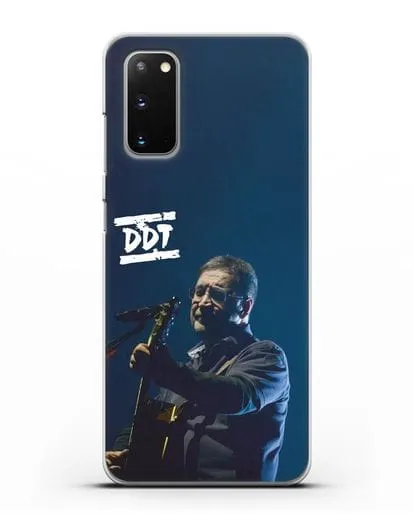 Чехол с логотипом ДДТ и фотографией Юрия Шевчука силиконовый для Samsung Galaxy S20 [SM-G980F]