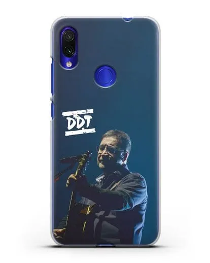 Чехол с логотипом ДДТ и фотографией Юрия Шевчука силиконовый для Xiaomi Redmi Note 7