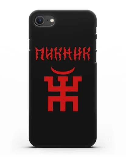 Чехол с логотипом Пикник силиконовый для iPhone SE 2020