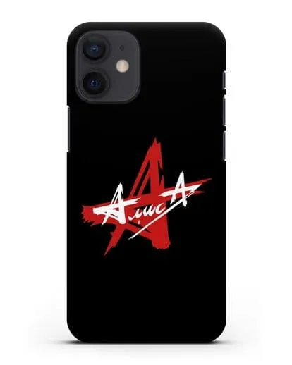 Чехол с логотипом Алиса силиконовый для iPhone 12 mini