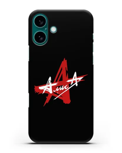 Чехол с логотипом Алиса силиконовый для iPhone 16 Plus