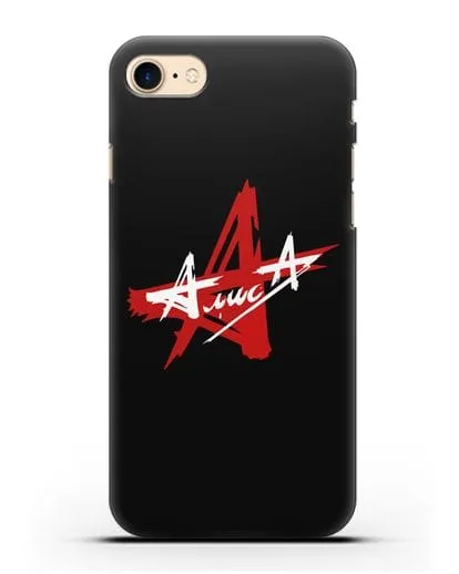 Чехол с логотипом Алиса силиконовый для iPhone 7